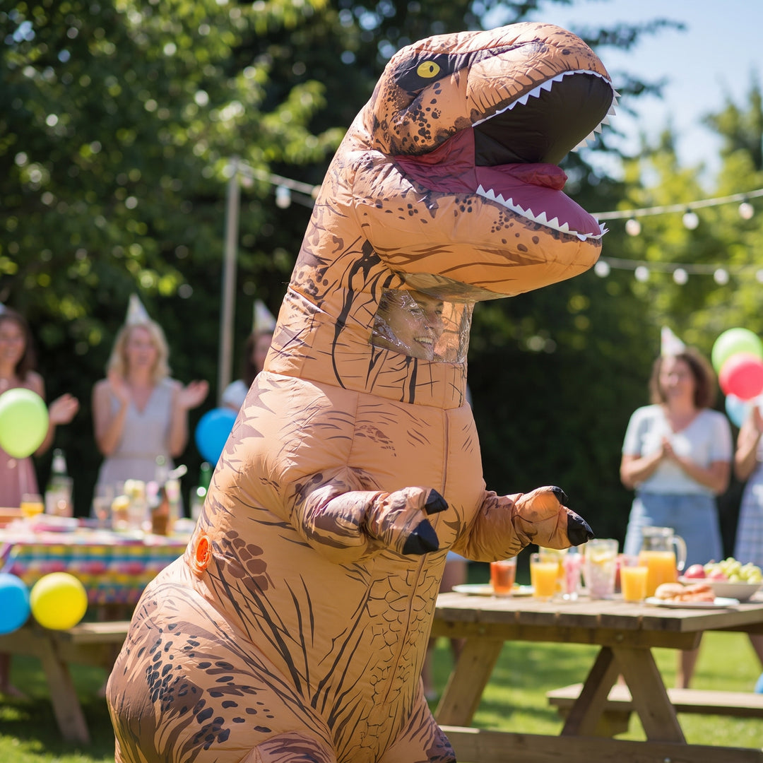 Halloween Inflatable Costume Dinosaur Blow Up T-Rex Outfit With Instant Inflation - Image 1
