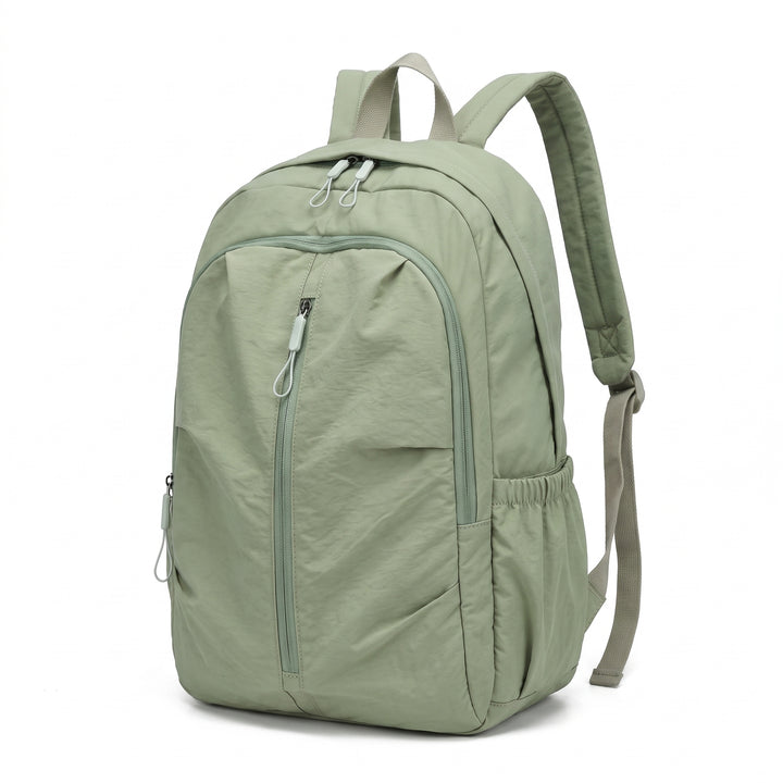 Multifunction Travel Backpack with Adjustable Straps and Side Pockets - Light Green