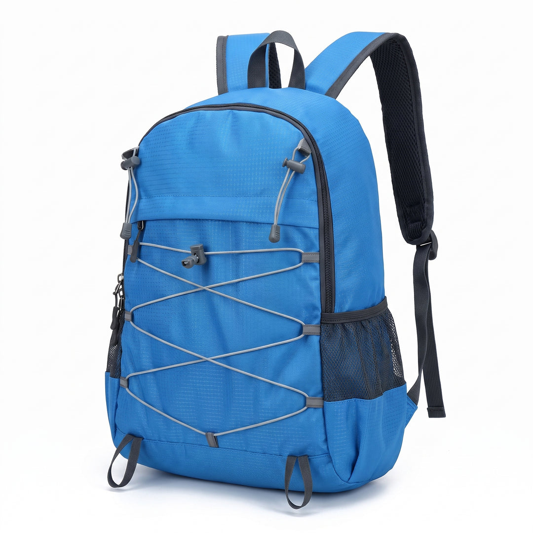 Lightweight Backpack with Adjustable Compact Design and Cord-Closure - Orange