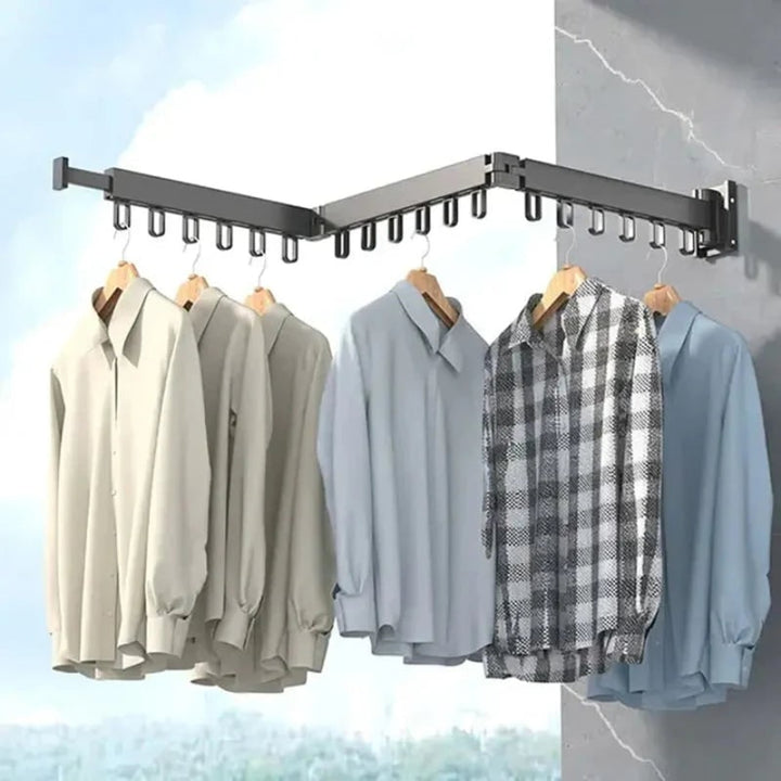 Wall Mount Drying Rack With SnapDry Quick Fold And One-Touch Folding Design For Space-Saving Laundry Storage - Image 3