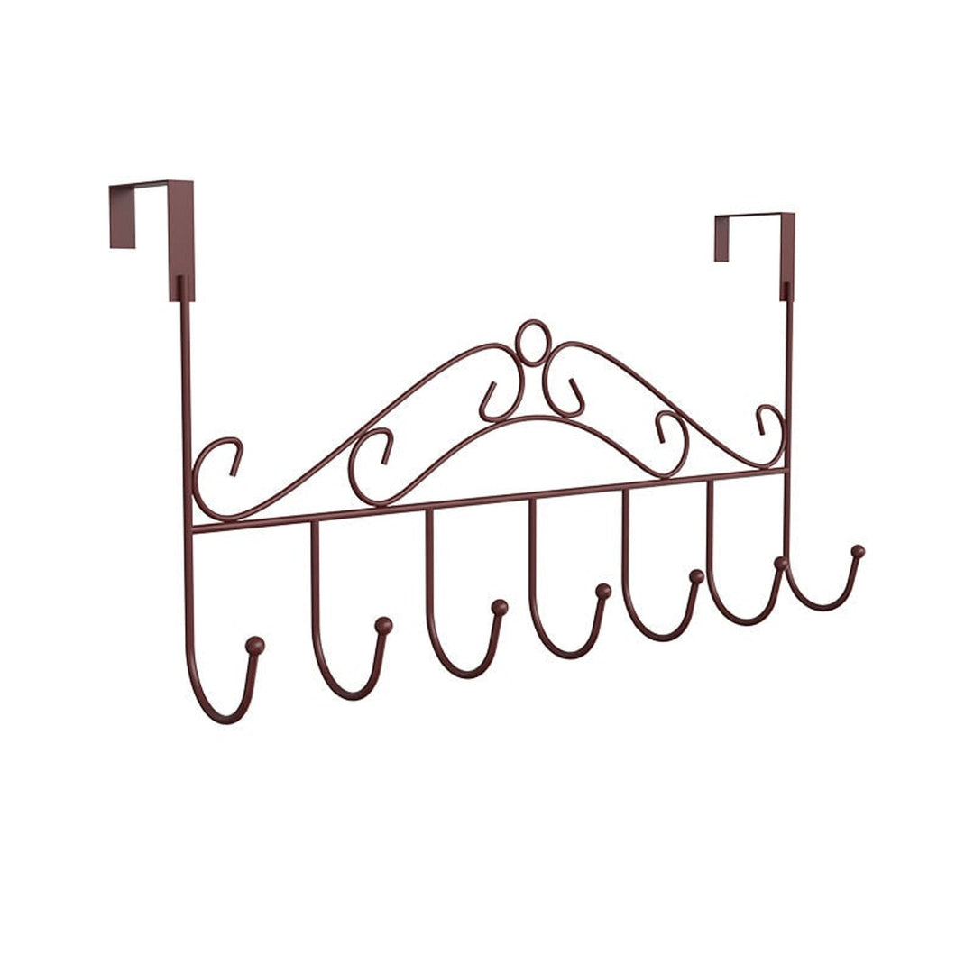 Wall Mounted Coat Rack with Flattering Decorative Hooks and Scrollwork Design - Image 3