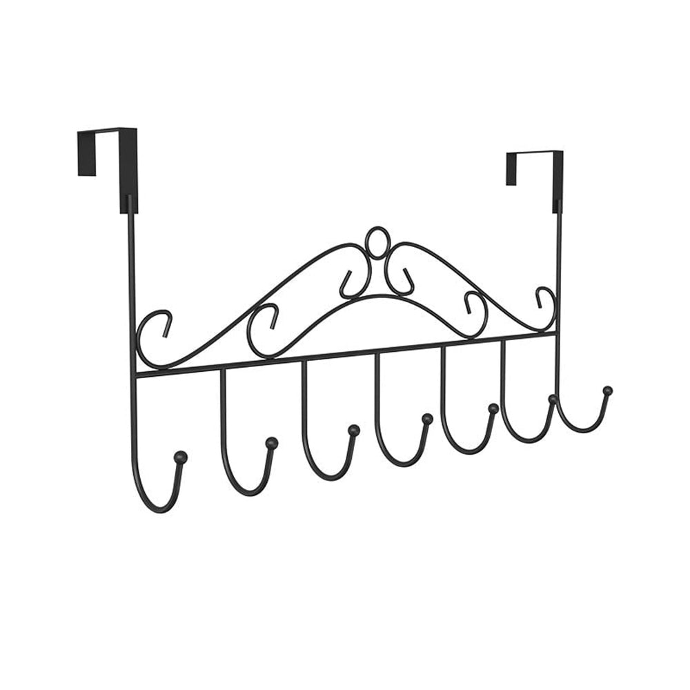 Wall Mounted Coat Rack with Flattering Decorative Hooks and Scrollwork Design - Image 2