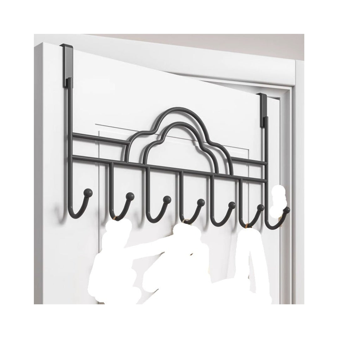 Wall Mounted Coat Rack with Streamlined Cloud Shape and Hooks - Image 5