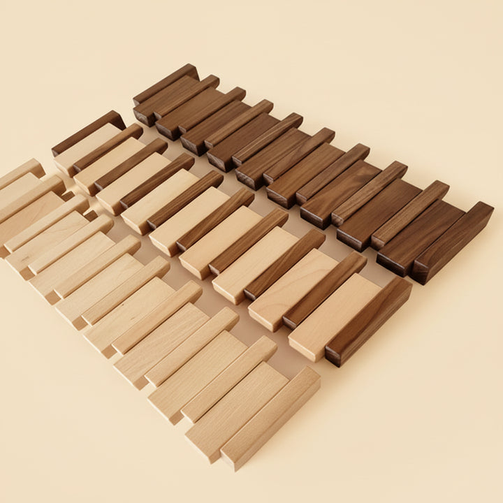 Wall-Mounted Coat Rack Wooden Entryway 6 Hooks Design - Image 4