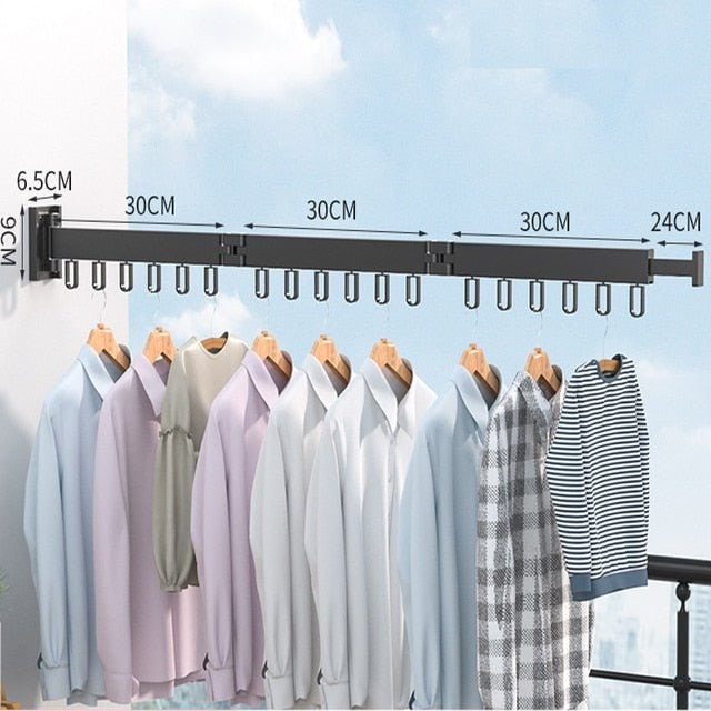Wall Mounted Drying Rack Retractable Space-Saving Design Reclaim Valuable Floor Space - Image 12