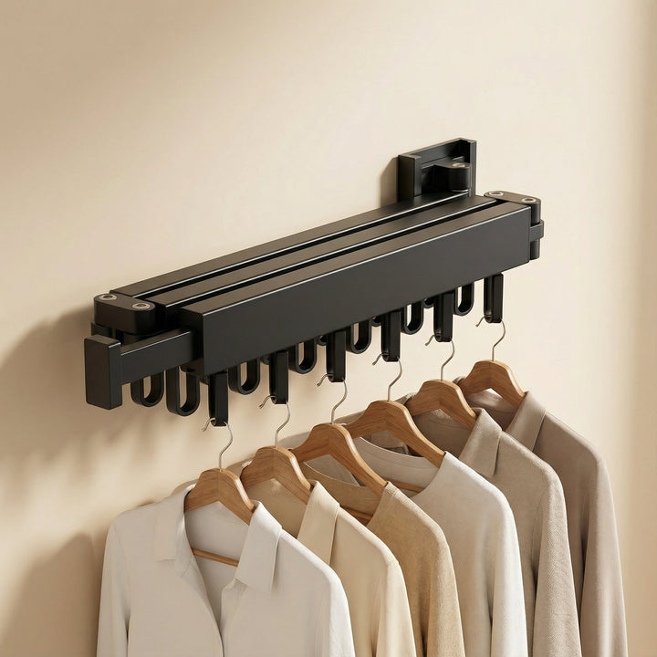 Wall Mounted Drying Rack Retractable Space-Saving Design Reclaim Valuable Floor Space - Image 3