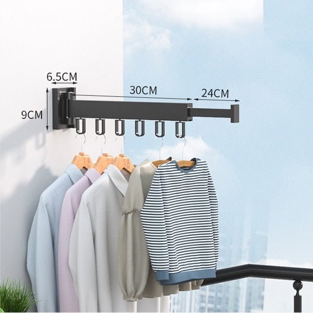 Wall Mounted Drying Rack Retractable Space-Saving Design Reclaim Valuable Floor Space - Image 7