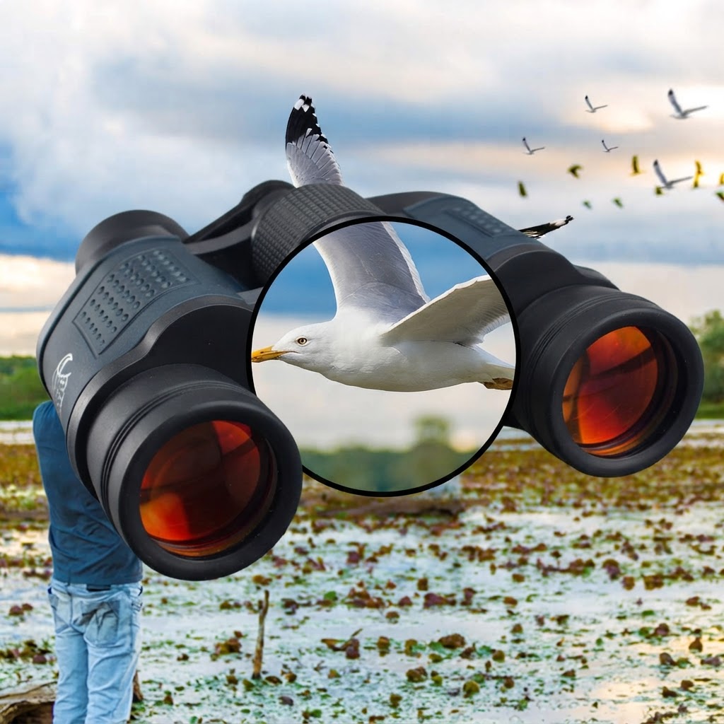 Waterproof Binoculars With 60x High Magnification And Night Vision For Outdoor Adventures - Image 1