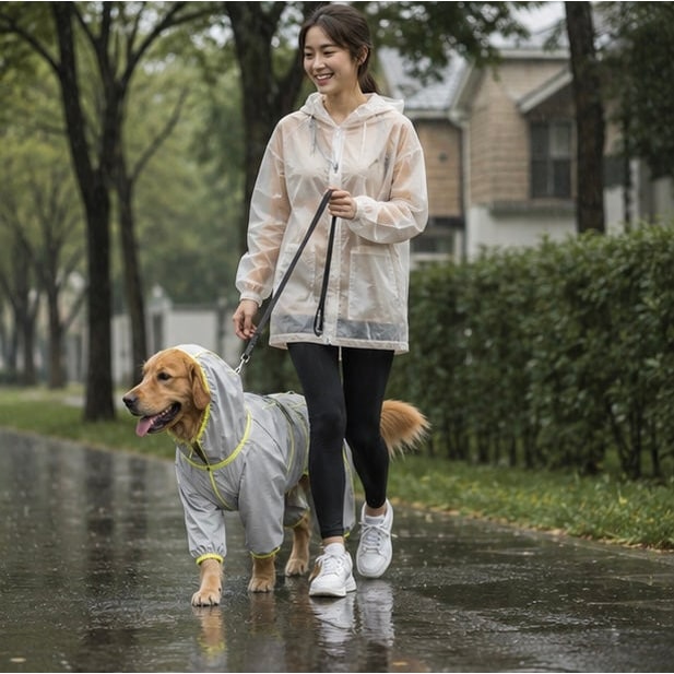 Waterproof Dog Raincoat With Legs For Large Dogs Windproof Snowproof Pet Jacket - Image 7