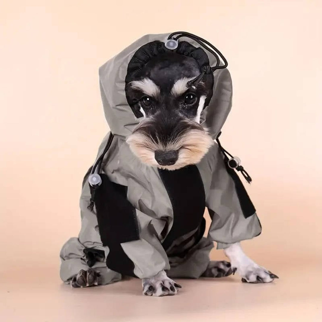 Waterproof Full Body Dog Raincoat With Reflective Strips And Storage Pocket - Image 3