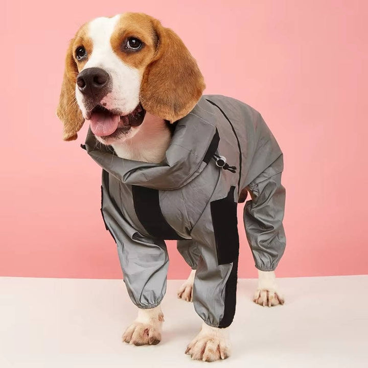 Waterproof Full Body Dog Raincoat With Reflective Strips And Storage Pocket - Image 6