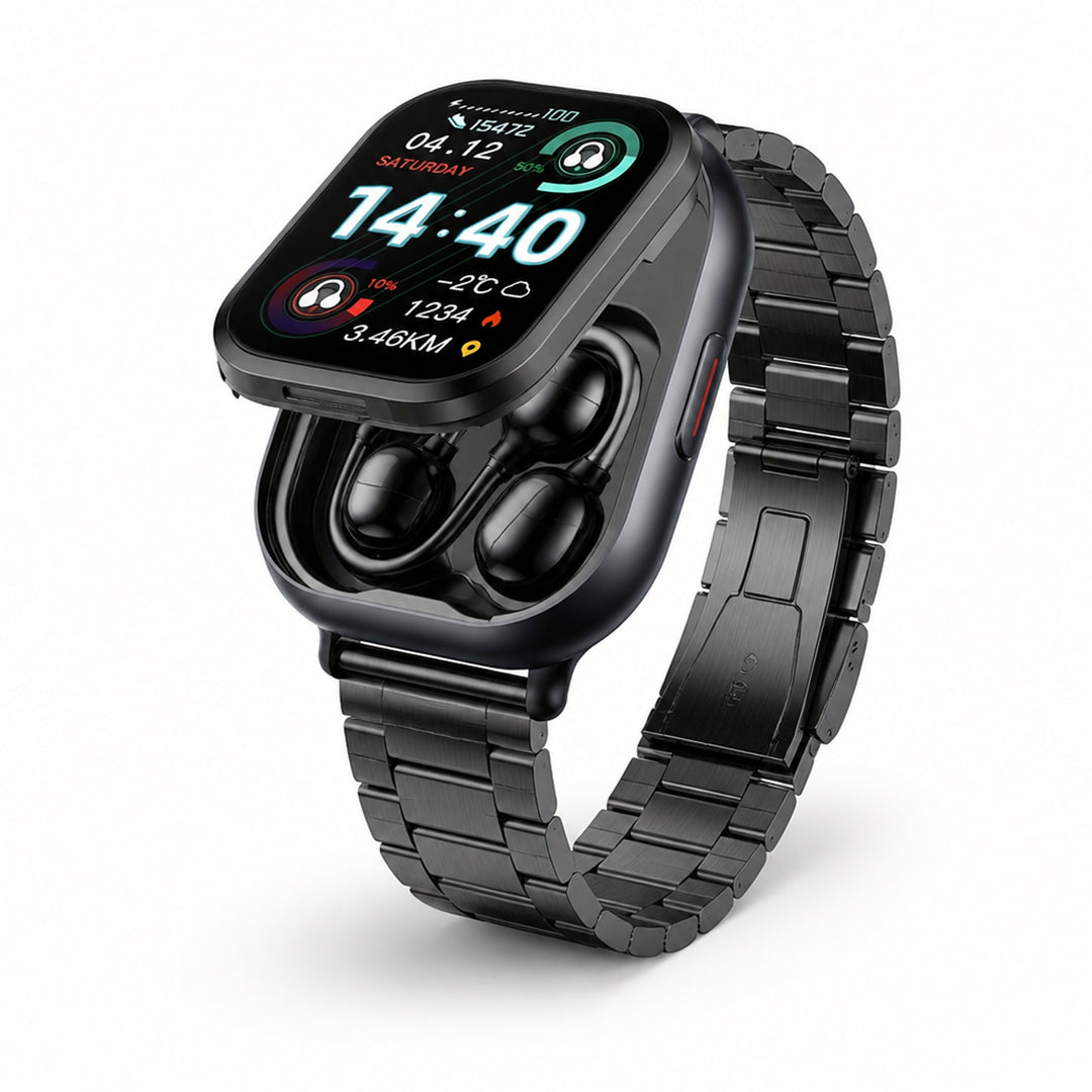 Wireless Earbuds Integrated Into A HD Touchscreen Smartwatch - Image 1