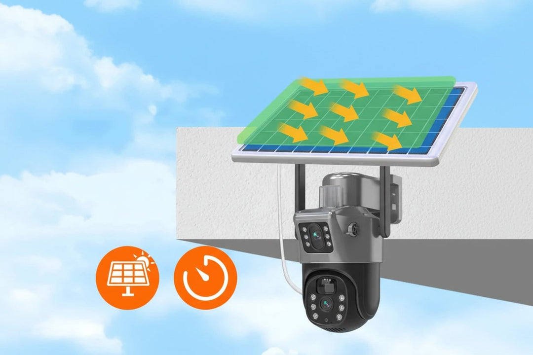 Wireless Security Camera With Solar Panel Completely Autonomous Full 360° Rotation Intelligent Motion And Human Detection - Image 2