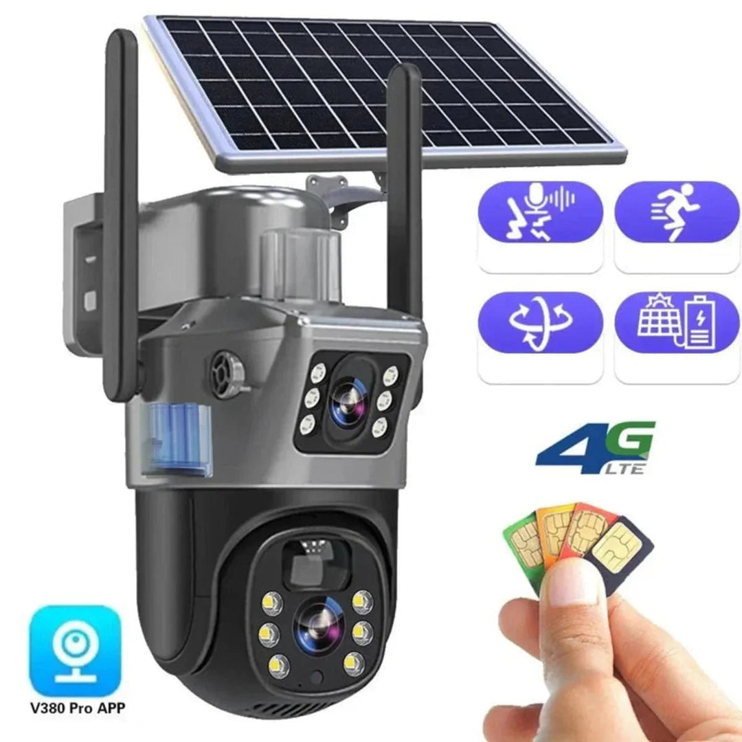 Wireless Security Camera With Solar Panel Completely Autonomous Full 360° Rotation Intelligent Motion And Human Detection - Image 4