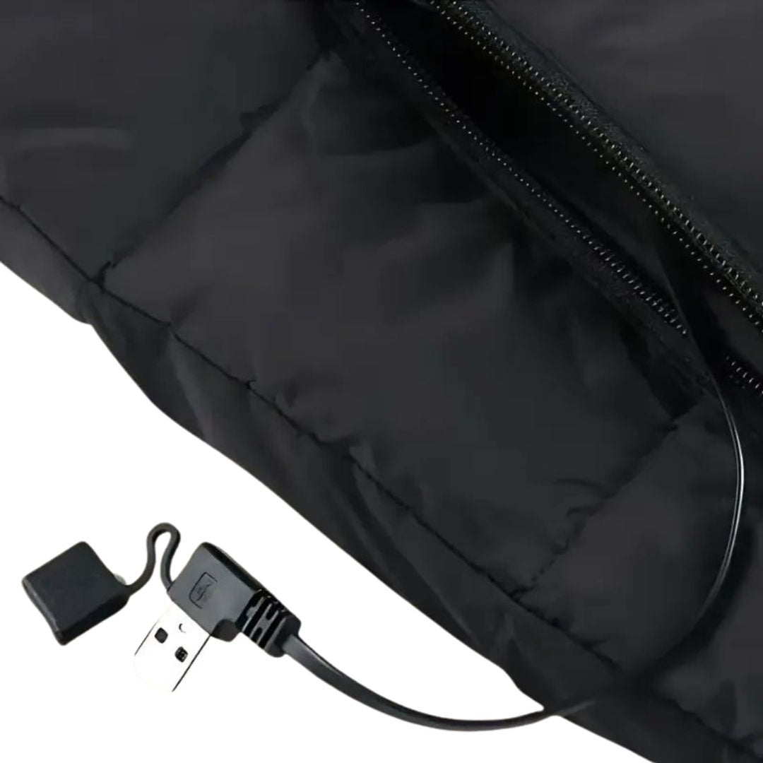 Women Heated Vest USB Rechargeable Slim Fit Quilted Gilet With Stand Collar And Windproof Fabric - Image 5