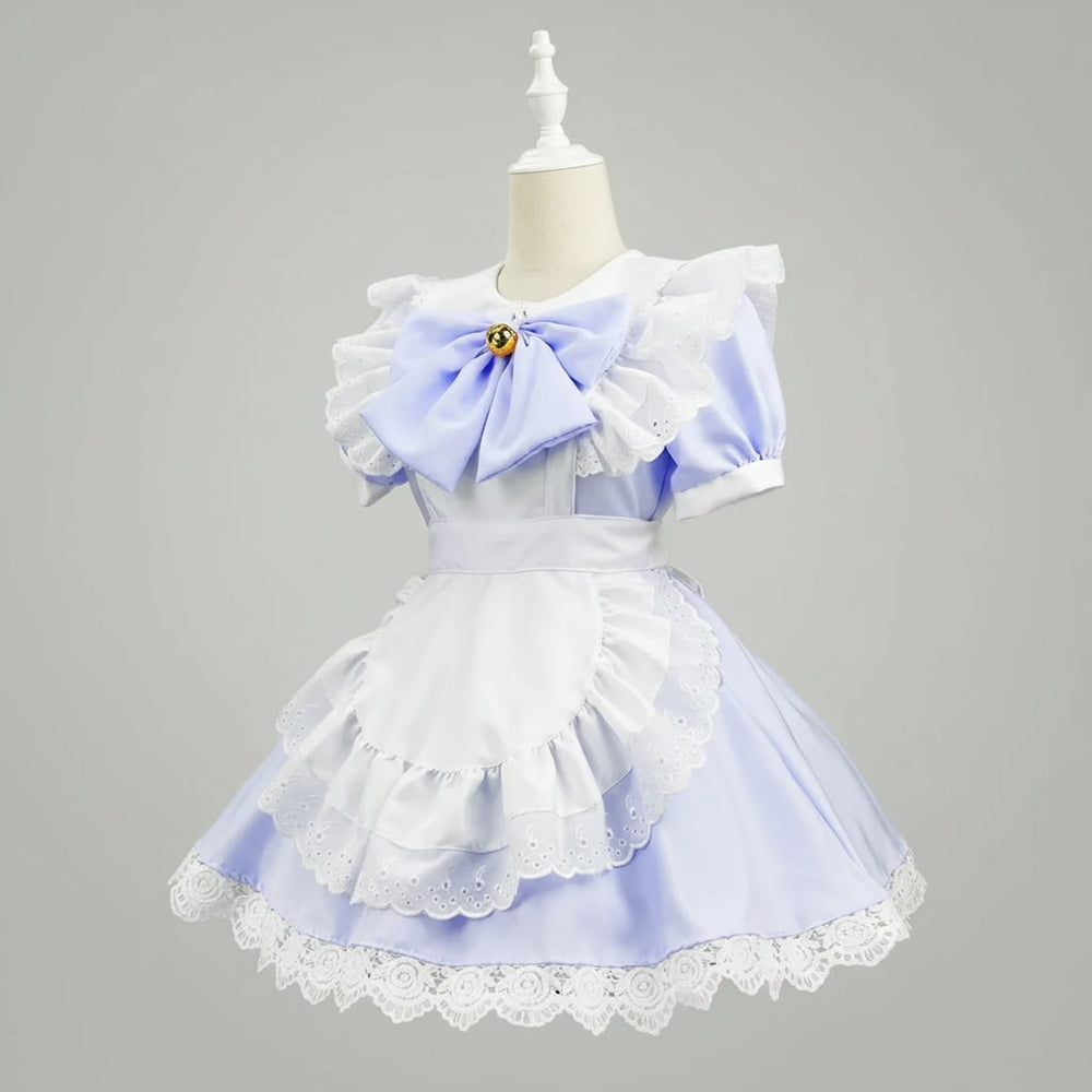 Women's Halloween Costume French Maid Dress With Charming Character Design And Attached Apron For Plus Size Party Wear - Image 1