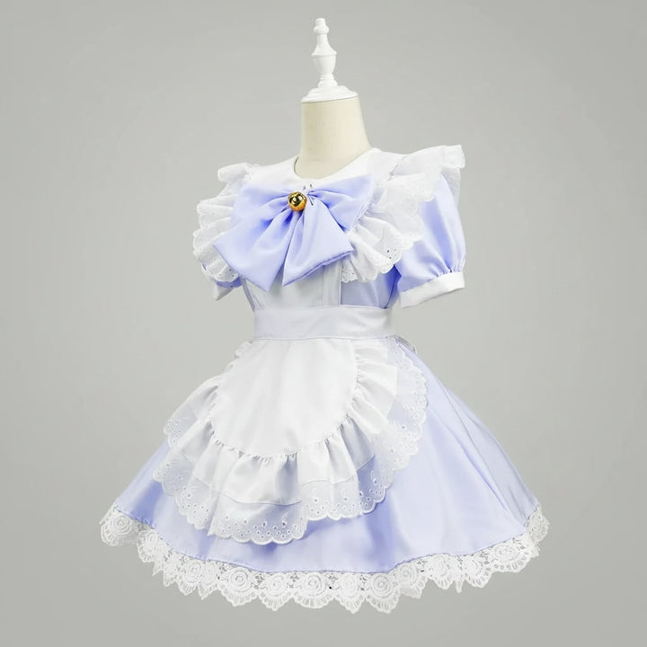 Women's Halloween Costume French Maid Dress With Charming Character Design And Attached Apron For Plus Size Party Wear - Image 1
