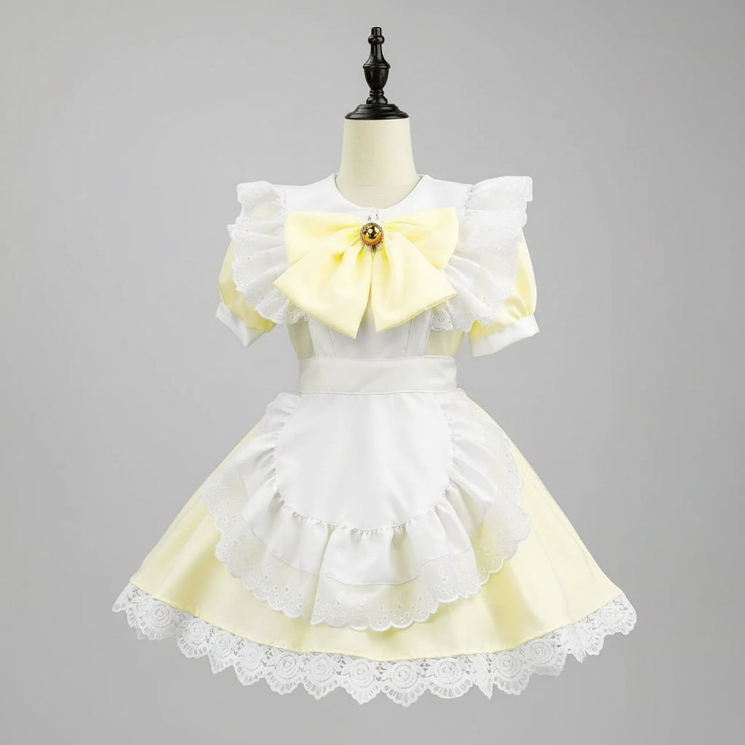 Women's Halloween Costume French Maid Dress With Charming Character Design And Attached Apron For Plus Size Party Wear - Image 3