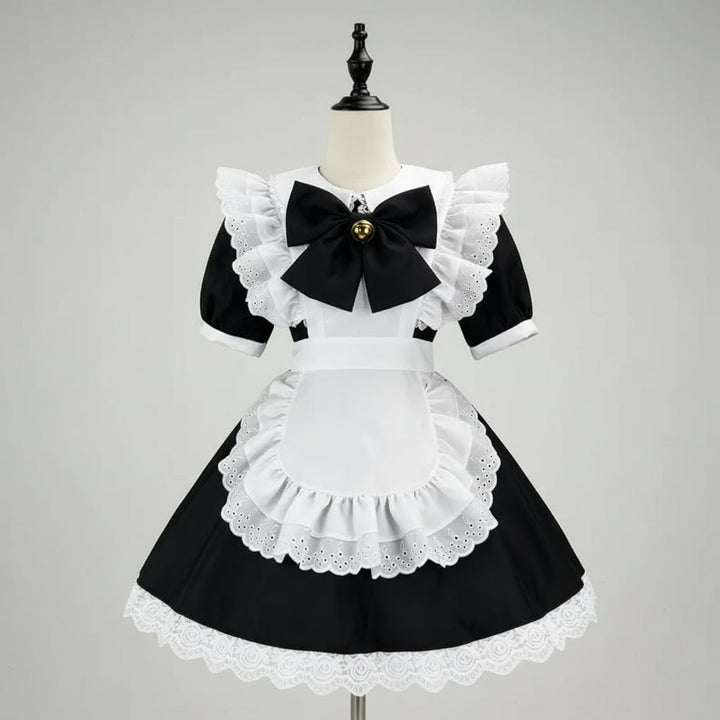 Women's Halloween Costume French Maid Dress With Charming Character Design And Attached Apron For Plus Size Party Wear - Image 10