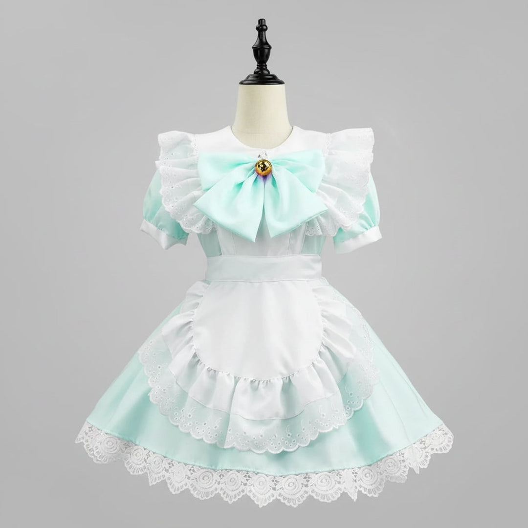 Women's Halloween Costume French Maid Dress With Charming Character Design And Attached Apron For Plus Size Party Wear - Image 4