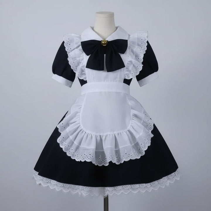 Women's Halloween Costume French Maid Dress With Charming Character Design And Attached Apron For Plus Size Party Wear - Image 2