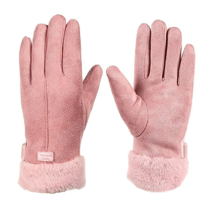 Women's Heated Gloves With Faux Fur Cuffs And Fleece Lining Featuring USB Electric Heating For Winter - Image 5
