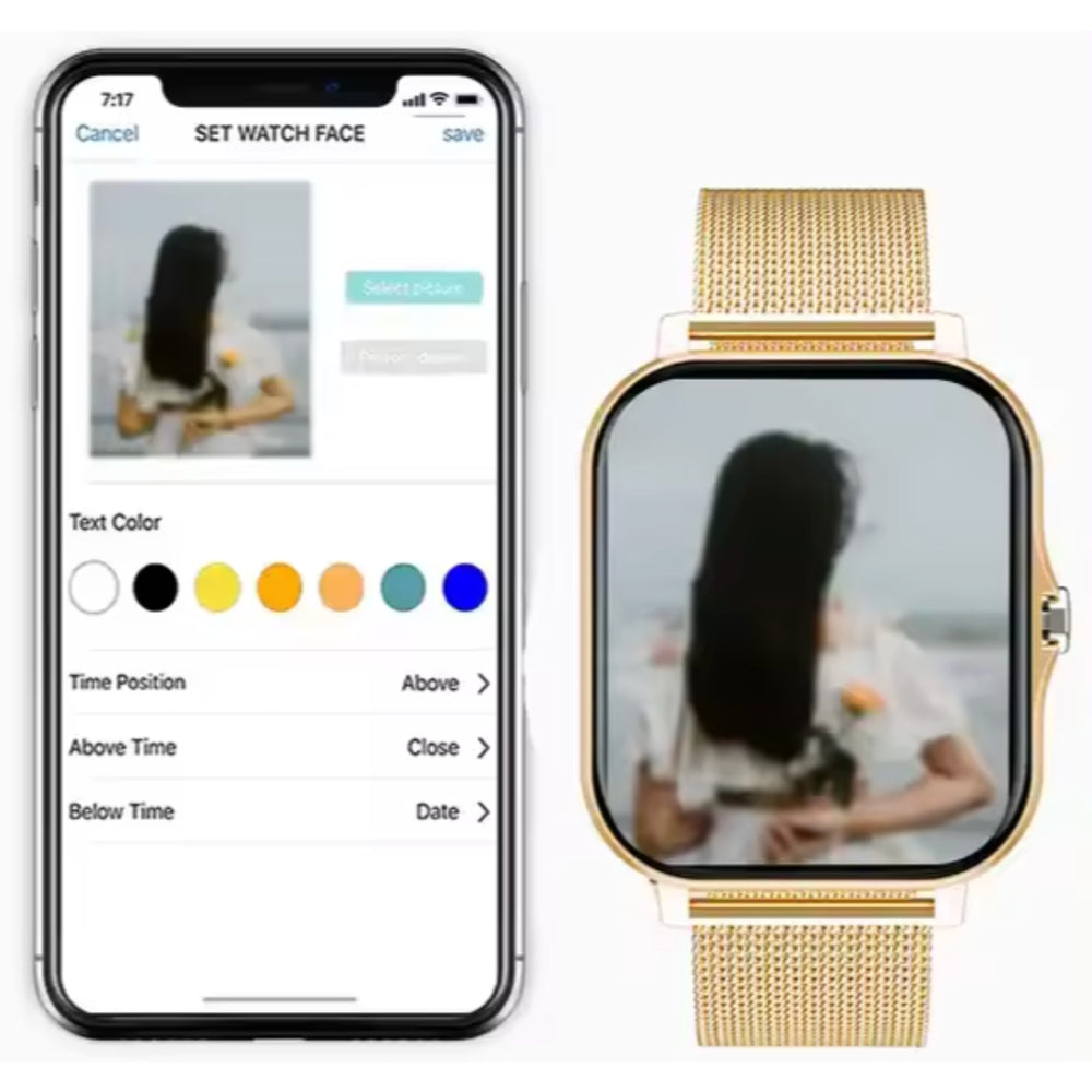 Women's Smartwatch With Slim Metal Mesh Band And Fitness Tracking - Image 2