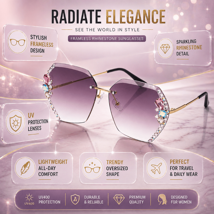 Women's Sunglasses UV Protection Oversized Retro Round Frames - Image 4