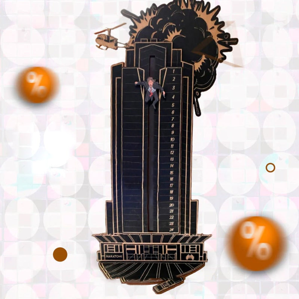 Wooden Advent Calendar Die Hard Nakatomi Plaza With Rotating Hans Gruber Figure - Image 19