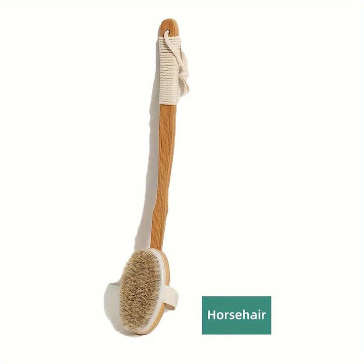 Wooden Bath Brush With Natural For Exfoliating Back Scrubber - Image 1