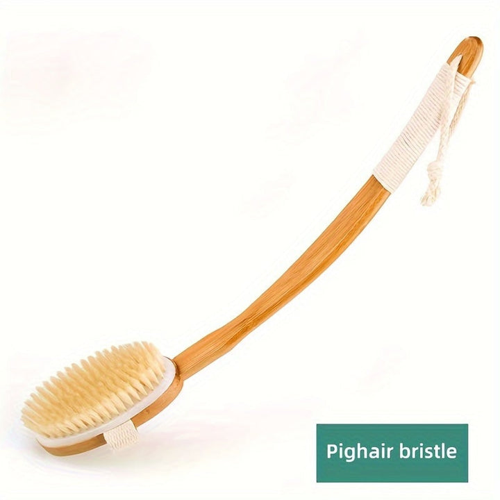 Wooden Bath Brush With Natural For Exfoliating Back Scrubber - Image 6