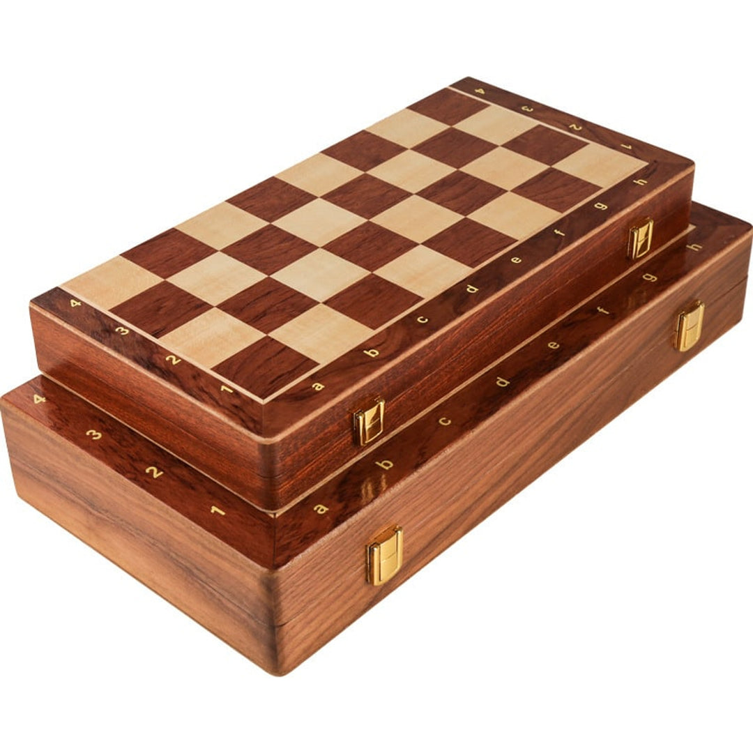 Wooden Folding Chessboard Large Solid Set For Children - Image 1
