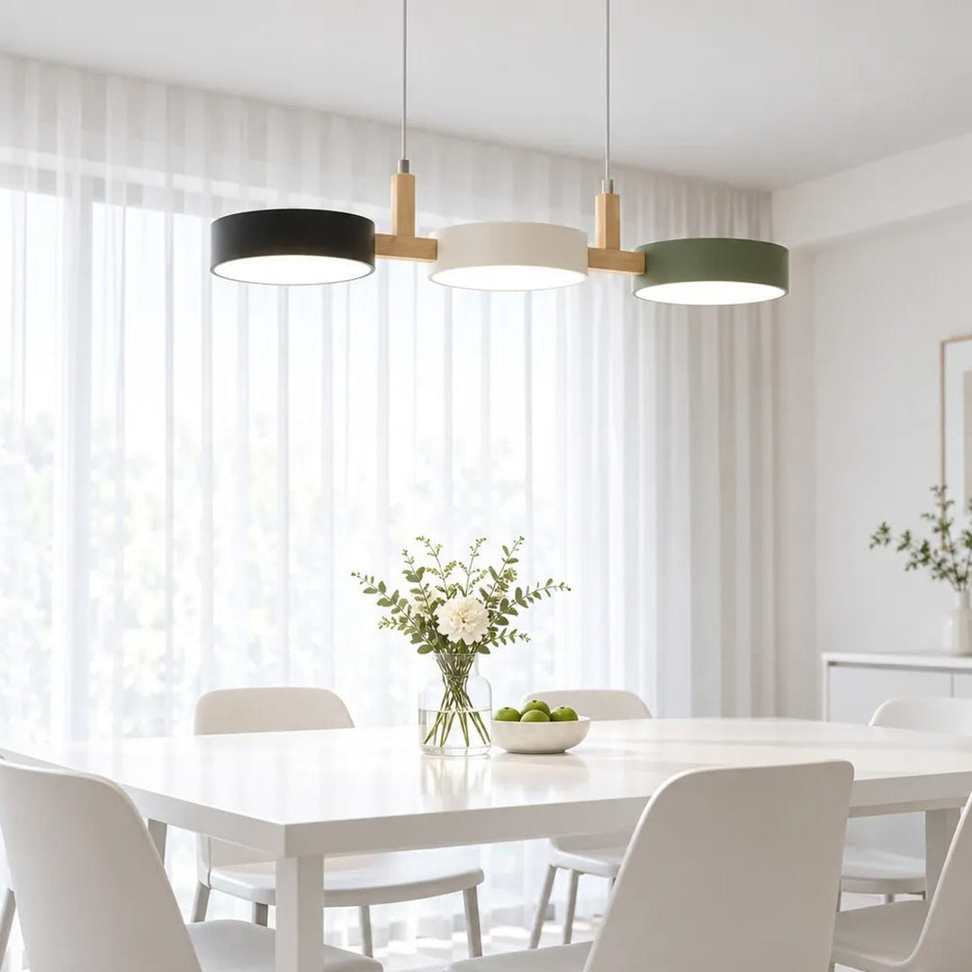 Wooden Pendant Chandelier With Adjustable Cord - Image 14