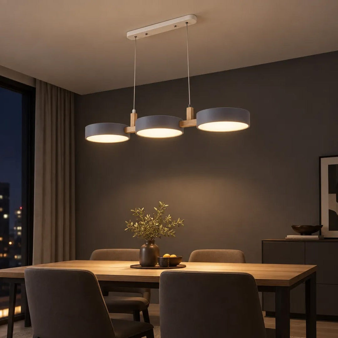 Wooden Pendant Chandelier With Adjustable Cord - Image 8