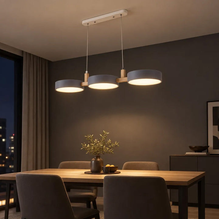 Wooden Pendant Chandelier With Adjustable Cord - Image 8