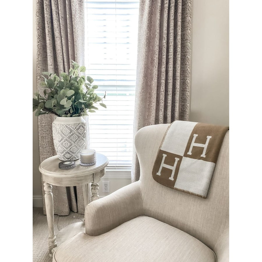 Wool Cashmere Blanket Throw Soft Warm - Image 10