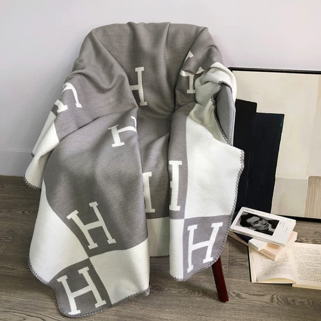 Wool Cashmere Blanket Throw Soft Warm - Image 12