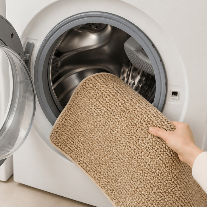 Woven Texture Absorbent Door Mat With Non-Slip Backing Quick Drying And Machine Washable - Image 5